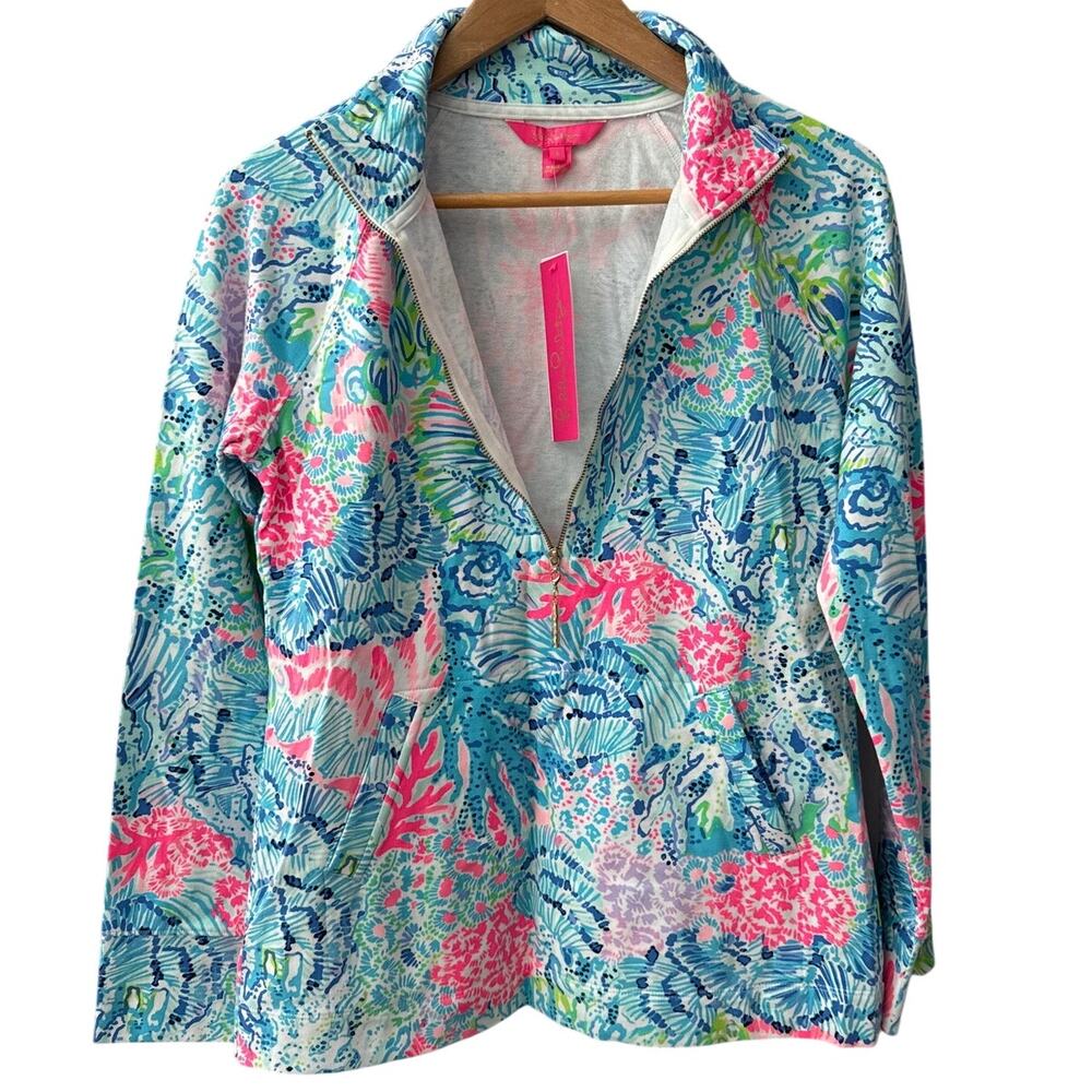 Lilly Pulitzer UPF 50+ Skipper Popover Sink Or Swim Multi Size Small - Picture 4 of 9